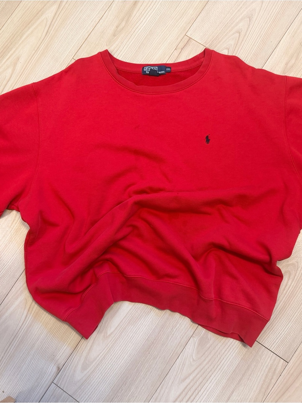 Polo by Ralph Lauren Red Women's Crewneck Sweatshirt with Polo Pony